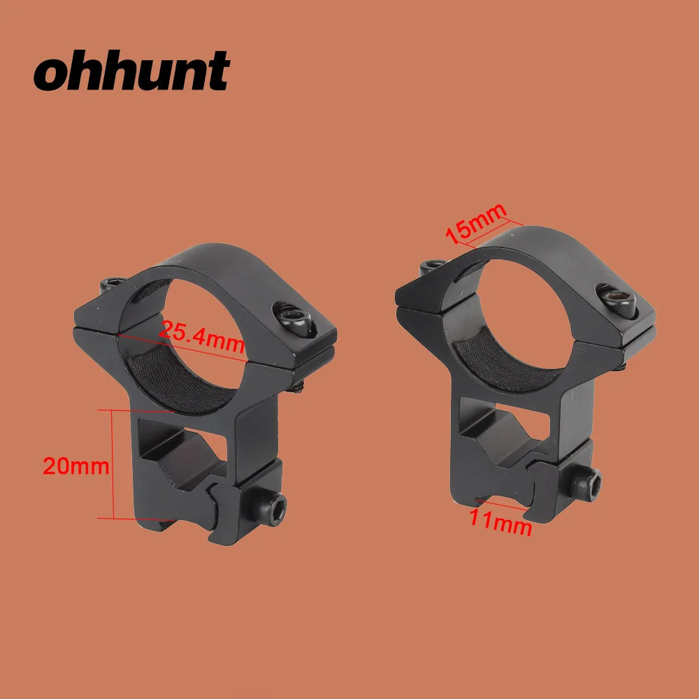 Ohhunt охотничий 25 4 мм 1 &quot2 шт. высокопрофильные кольца с ласточкиным хвостом 11