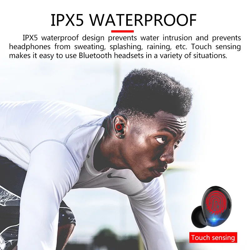 Настоящие Беспроводные наушники HiFi Bluetooth стерео микрофон с зарядным устройством