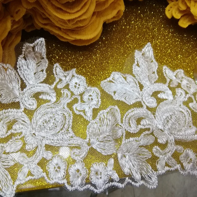 New! Beautiful Lace Ribbon 8cm DIY Clothing / Accessories Floral Hot Sale 1 Yard |