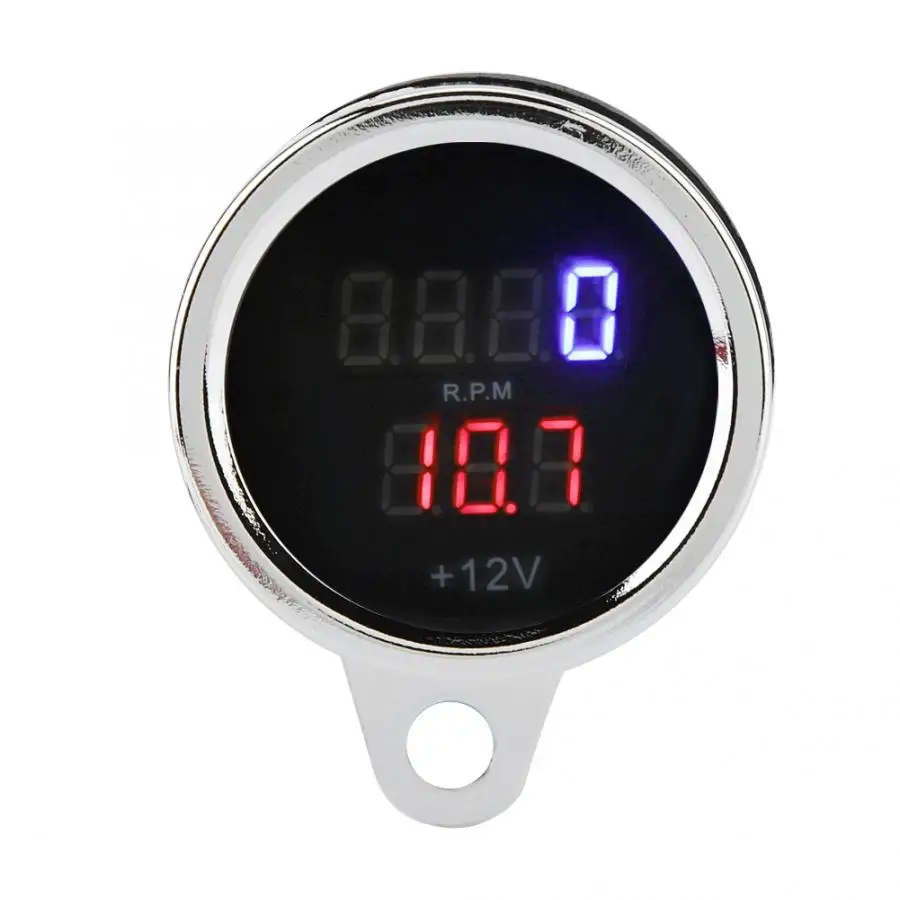 2 in 1 Motorcycle LED Digital Voltmeter Tachometer Gauge Metal Odometer Speedometer Universal | Автомобили и мотоциклы
