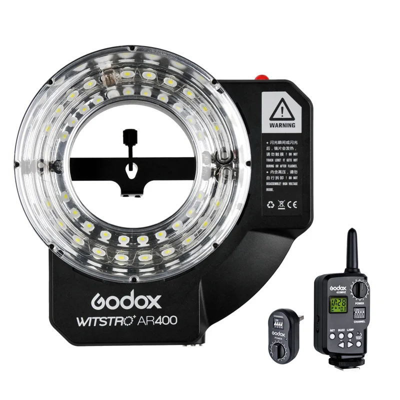 Бесплатная доставка DHL кольцевая светодиодная вспышка Godox Witstro AR400 400WS + триггер FT-16
