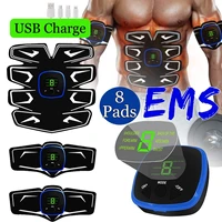 rechargeable ems abdominal muscle stimulator exerciser abdominal training electric belly leg arm home fitness workout equipmemt