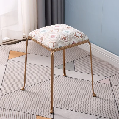 Height 45CM 05 2 шт./лот, модная американская фланелевая ткань, Золотая ножка стула из нержавеющей стали, обеденный стул, Скандинавское кухонное кресло для ресторана - Цвет: Height 45CM 05
