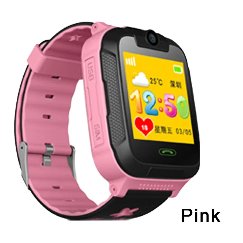 td07s Blue Greentiger умные детские часы 3g сети gps LBS SOS Wi-Fi трекер местоположения вызов назад положение голосового чата фонарик - Цвет: td07s Blue