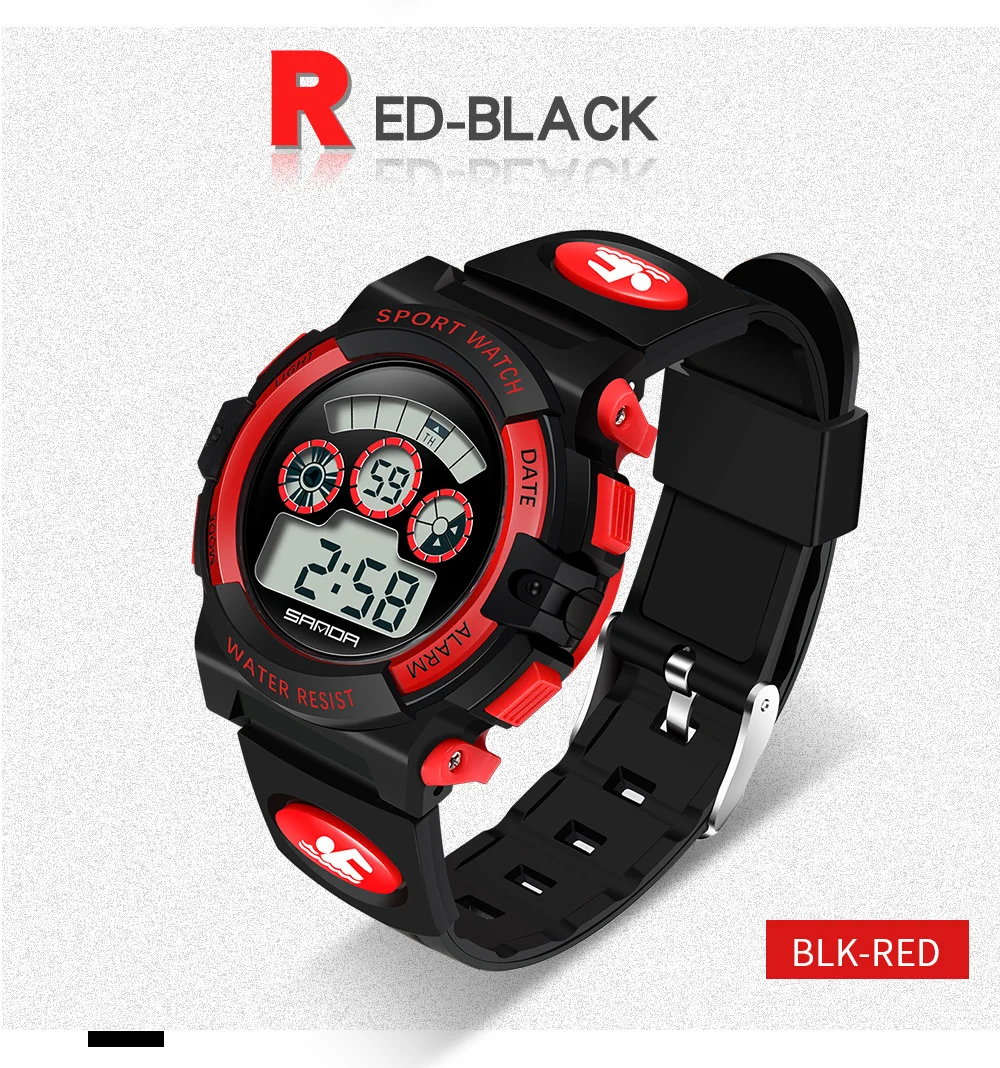 New Fashion SANDA Brand Children Sports Watches LED Digital Watch Boy Girl Student Waterproof Electronics Wristwatches Saat