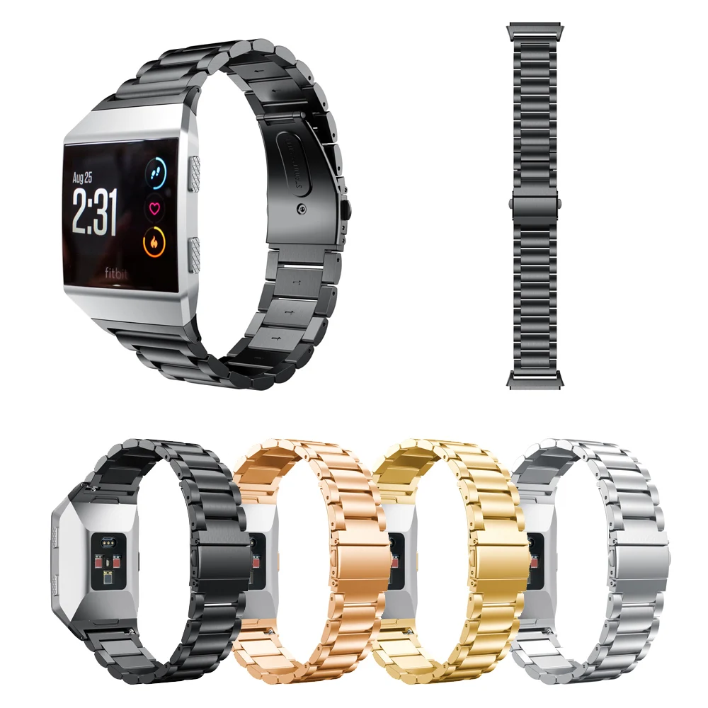 Ремешок для часов для Fitbit Ionic из нержавеющей стали металлический сменный ремешок для Fitbit Ionic Смарт-часы ремешок браслет часы
