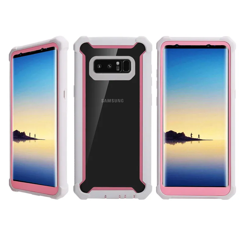 Беспроводная зарядка Модный Цветной двухцветная строчка samsung s8 s9 s10 Plus s10lite note9 PU силиконовый защитный чехол 360 градусов