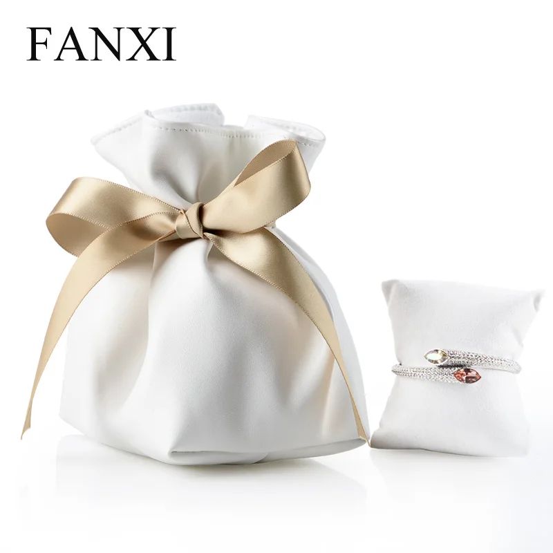 FANXI белая сумочка из искусственной кожи для ювелирных изделий подарочная с