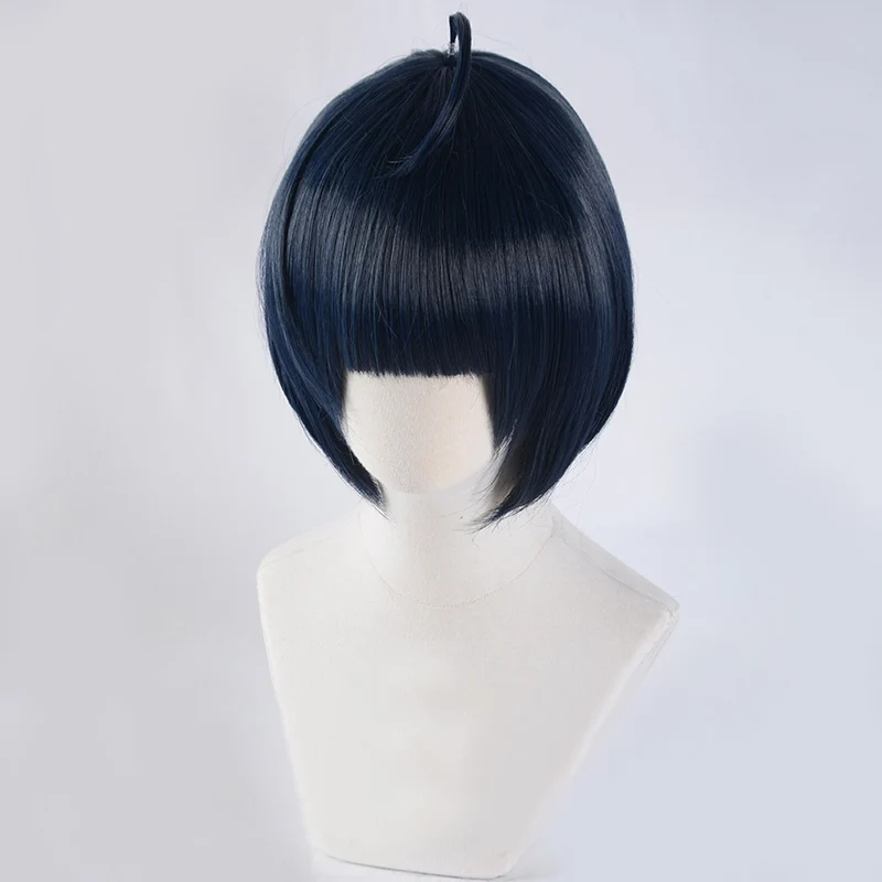 Парик для косплея Game P5 Persona 5 Takemi Tae короткий Смешанный синий термостойкий костюма