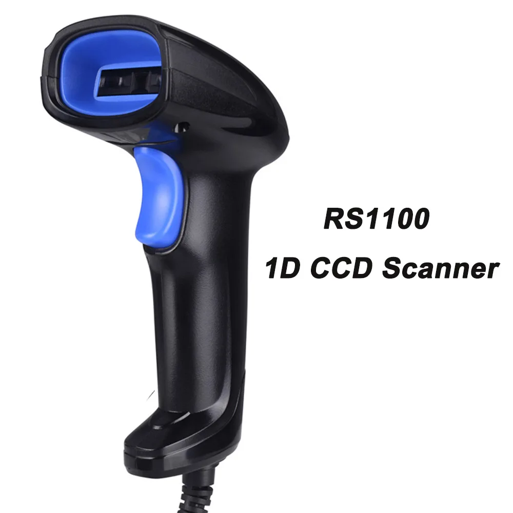 Scanner Портативный 1D ПЗС-сканер штрих-кодов USB проводной автоматический считыватель штрих-кодов анти-шок сканер с подставкой - Цвет: Scanner