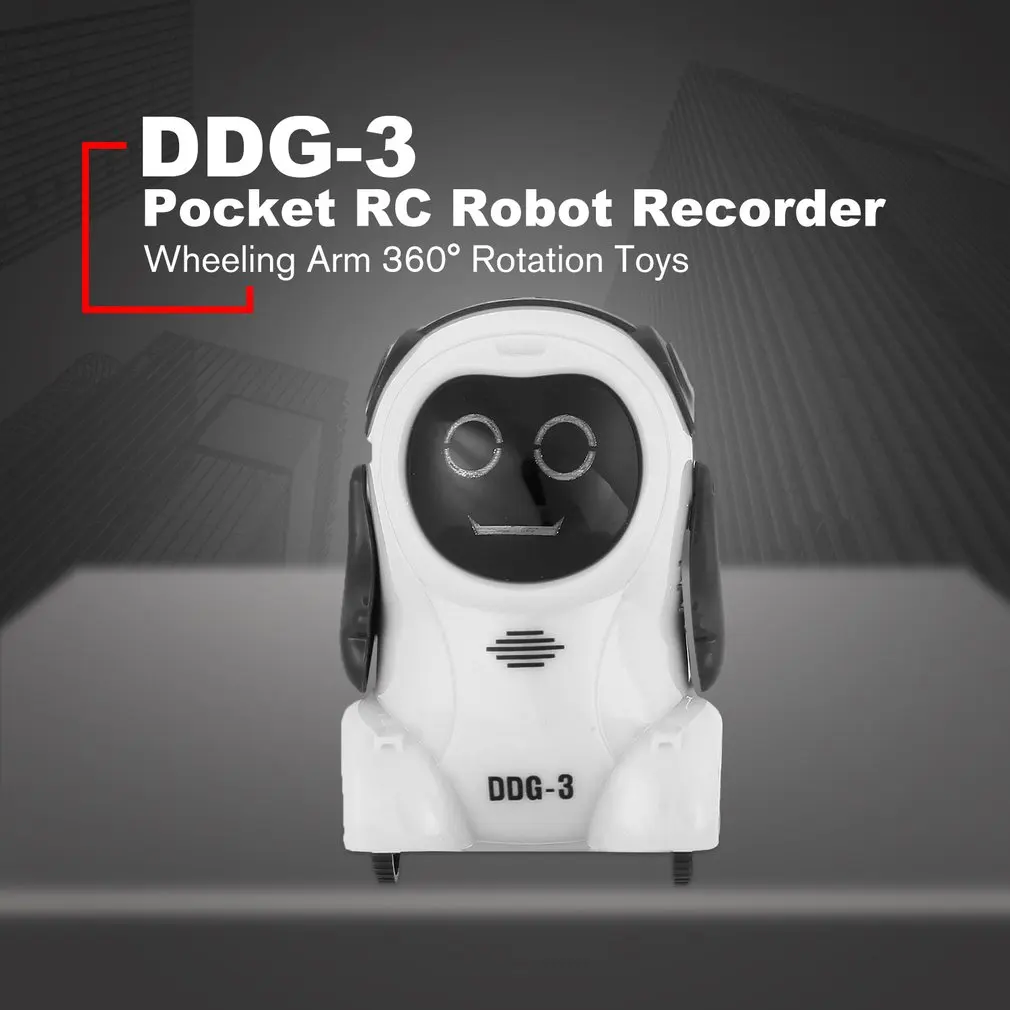 DDG-3 Интеллектуальный умный мини карманный диктофон для записи голоса RC робот-Регистратор рукоятка с поворотом на 360 RC игрушки для детей Рождественский подарок