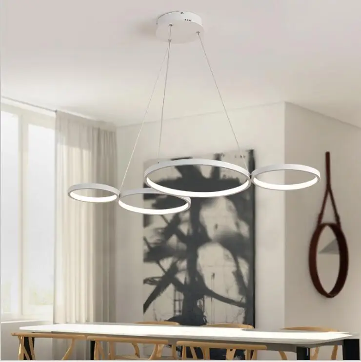 저렴한 Led 레스토랑 라이트 크리 에이 티브 거실 램프 현대 미니멀 한 성격 북유럽 조명 카페 바 사무실 샹들리에