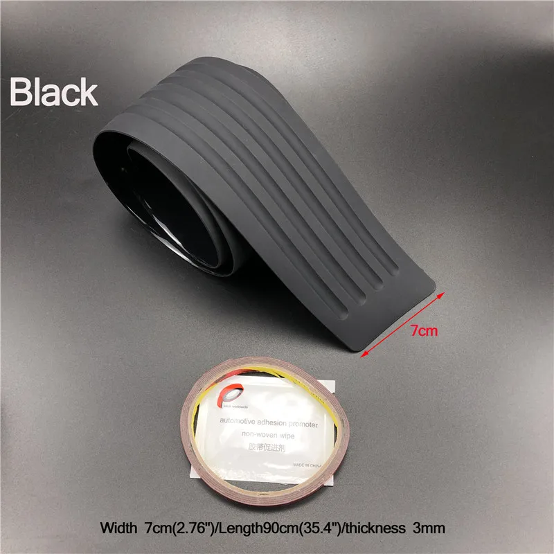 90CM Black Car Rear Bumper Protector Sticker Case For Maserati GranTurismo Ghibli Levante Quattroporte GranCabrio Alfieri - Цвет: 90CM Black