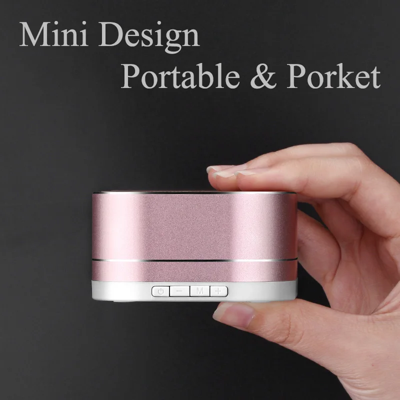 Bluleki металлический беспроводной Bluetooth динамик портативный мини размер сильный