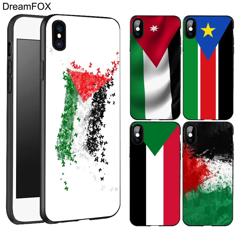 DREAMFOX L219 палестинский флаг черный силиконовый чехол-накладка из мягкого ТПУ чехол