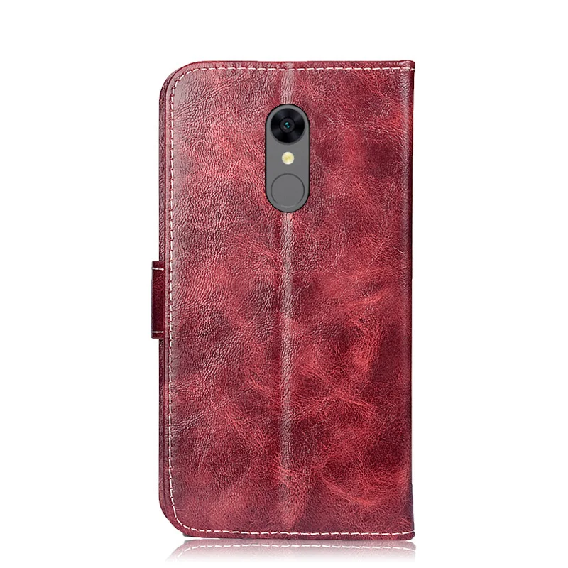 Высокое качество масло воск кожаные чехлы для Hongmi 5 Чехол плюс чехол Flip Book
