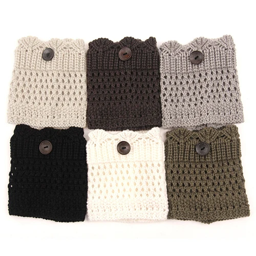 Женские зимние гетры из акрила вязаные крючком носки с прорезями манжеты 2015 |