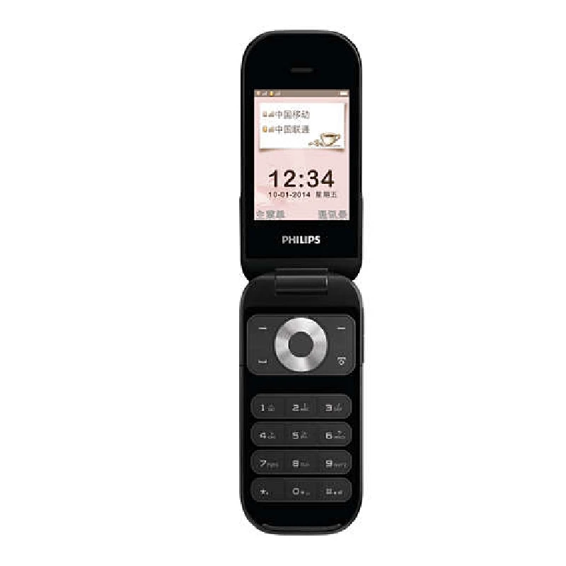 Оригинальный Philips E320 откидная крышка клавиатура телефон MTK 2 6 дюймов 1000 мАч FM