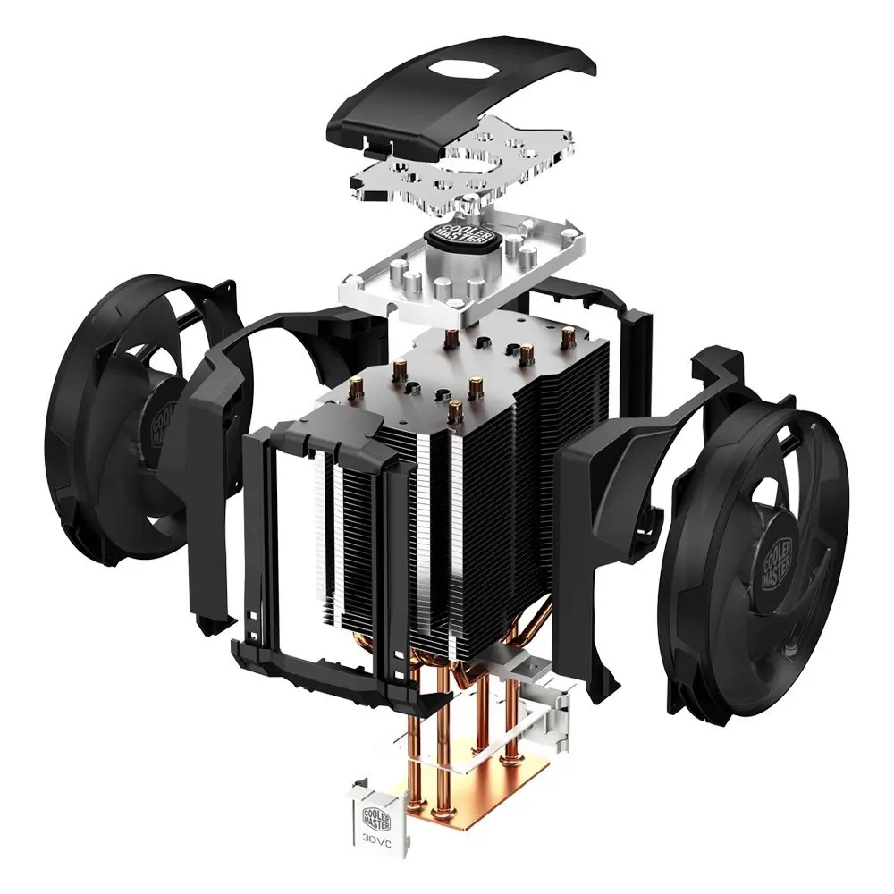 Cooler Master masterair чайник 8 Процессор Вентилятор тепловые трубки 140 мм вентиляторы 3D