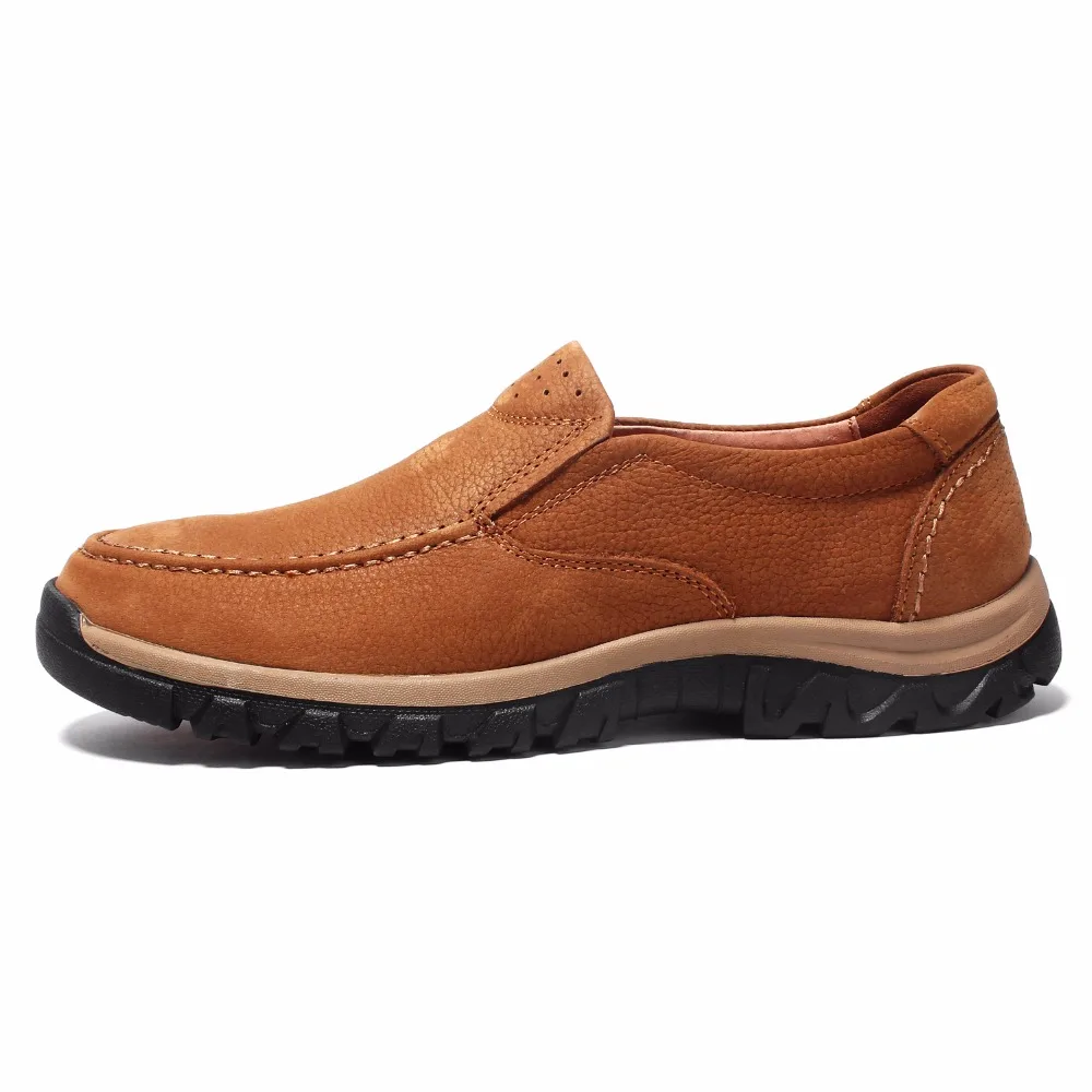 Men's Outdoor Shoes First Layer Leather Casual shoes High Quality Mountaineering Oxfords Genuine men | Обувь
