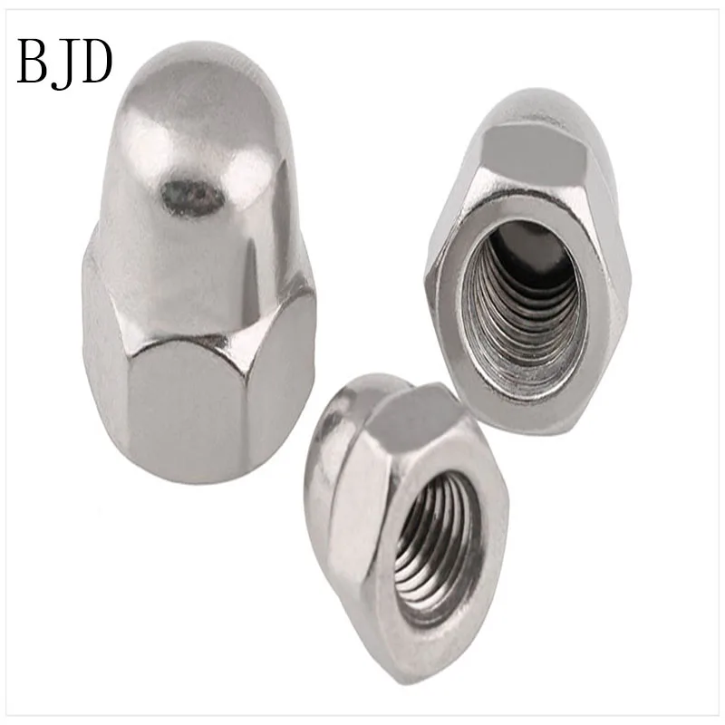 

50Pcs DIN1587 M3 3mm cap nut M4 M5 M6 home decoration Minitype nut Stainless steel six angle decorative nut