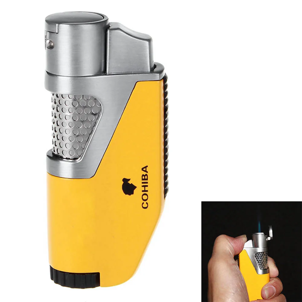 COHIBA Высококачественная ветрозащитная зажигалка фонарь струйное пламя