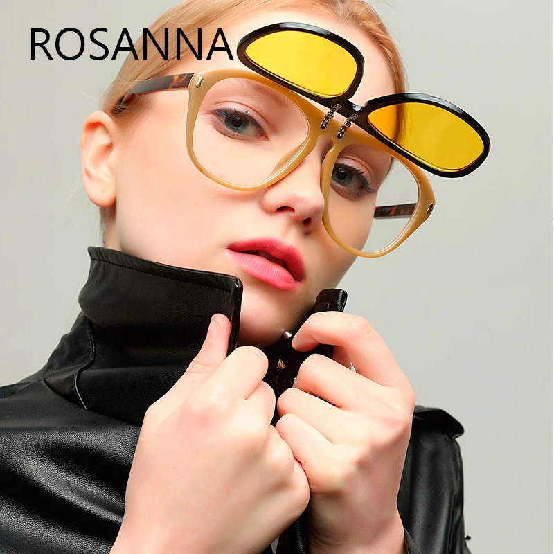 Женские квадратные очки ROSANNA уникальные дизайнерские с откидной крышкой и