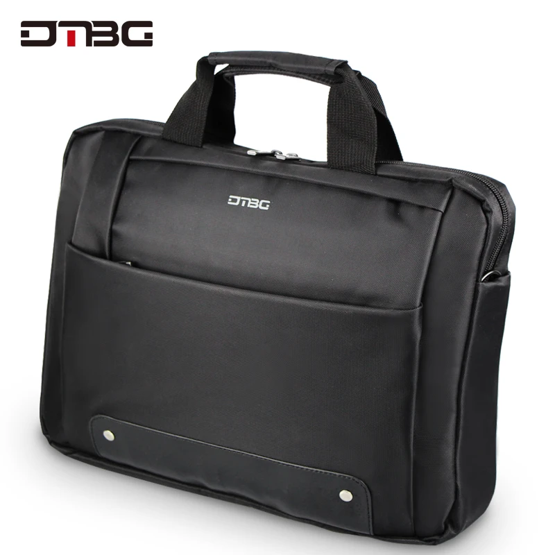 DTBG Men Nylon Briefcase Travel Briefcase Messenger Shoulder Tote Black Handbag 14 Inches Casual Business Laptop Briefcase