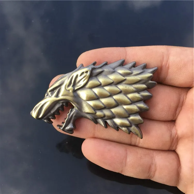 Носорог настройки Игра престолов House STARK Direwolf Семья Тотем металлические эмблемигровые наклейки автоы автомобиля Стикеры Fit Silverado серии F побег 459