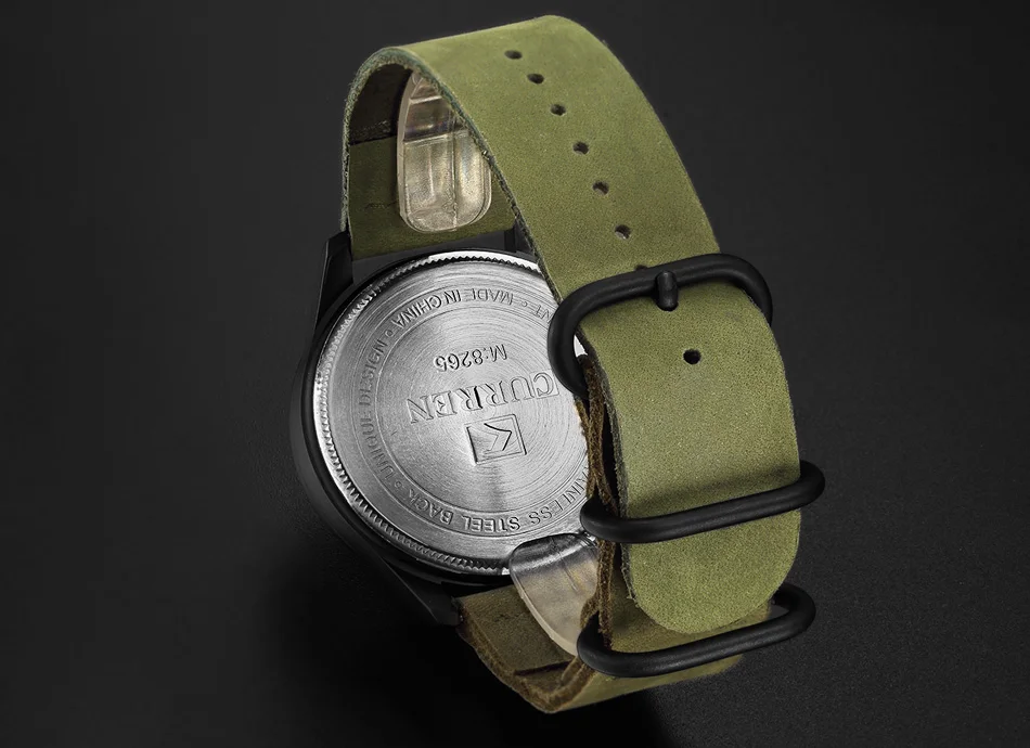 

Curren Men's Simple Design Military Quartz Watch Top Brand Luxury Leather Weekly Dispaly Wristwatches for Men relogio masculino