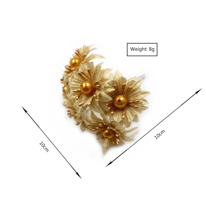 Искусственный цветок 6 шт./лот серебряные тычинки с жемчугом Сакура аксессуары - Фото №1