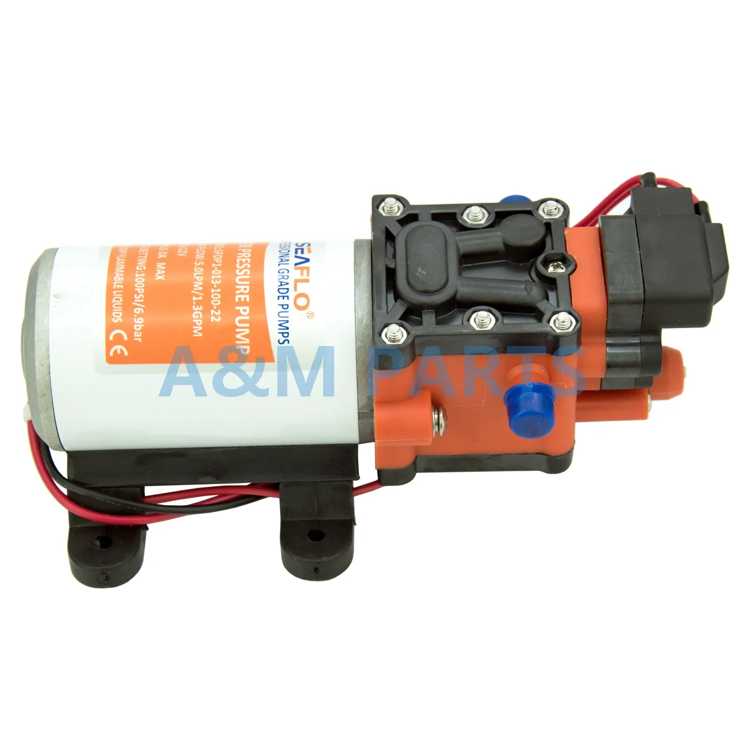 12V 100 фунтов/кв. дюйм 1,3 GPM мембранный насос морской лодки RV крыльчатки водяного насоса