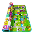 Двухсторонние детские игровые коврики, детские коврики для ползания, детские коврики для тренажерного зала, Детские зернистые буквы с фруктами + Zillionaire толщина 5 мм
