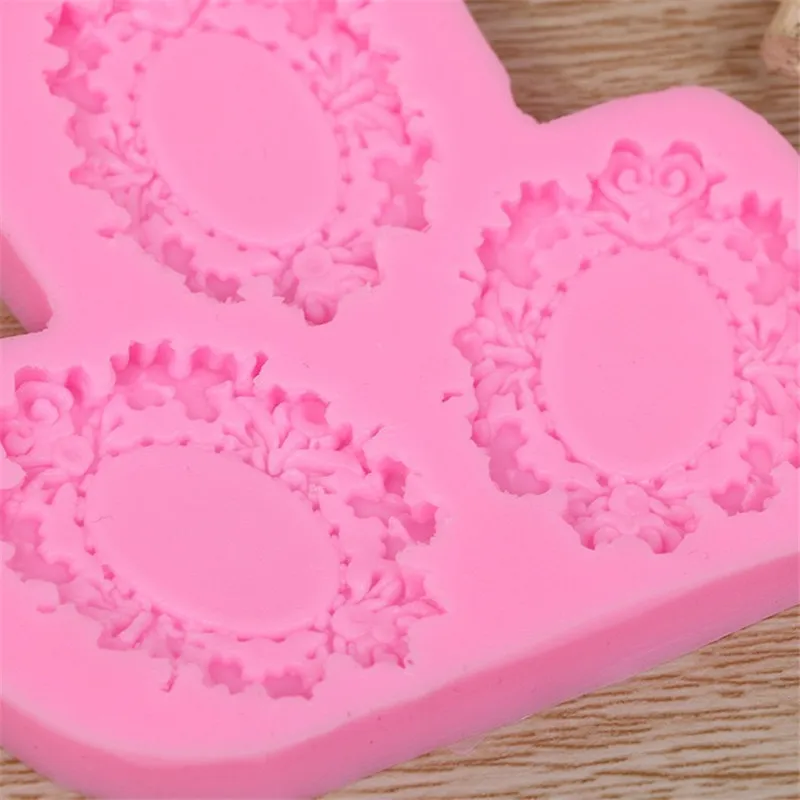 DIY 3D кружевная фоторамка силиконовая форма для домашней еды шоколадные конфеты печенье Форма для помадки на торт формы для выпечки Кондитерские инструменты для выпечки