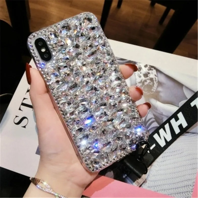 Для Xiaomi 9 8 lite MIX3 MAX 3 6X для Redmi 7 6A 5 plus Note 6 pro Чехол телефона со стразами женский