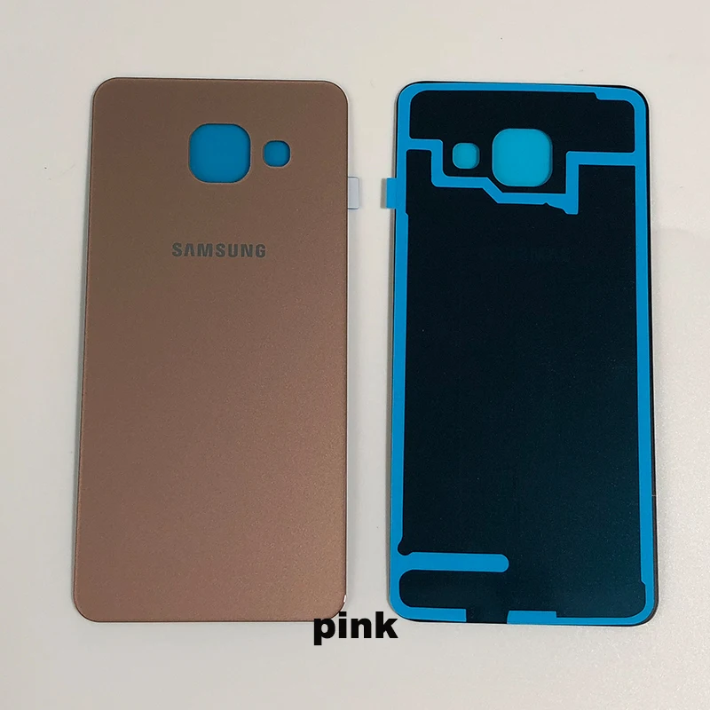 pink Samsung Galaxy A310 A310F задняя крышка чехол для батареи 3D стекло задняя крышка корпуса для samsung A3 - Цвет: pink