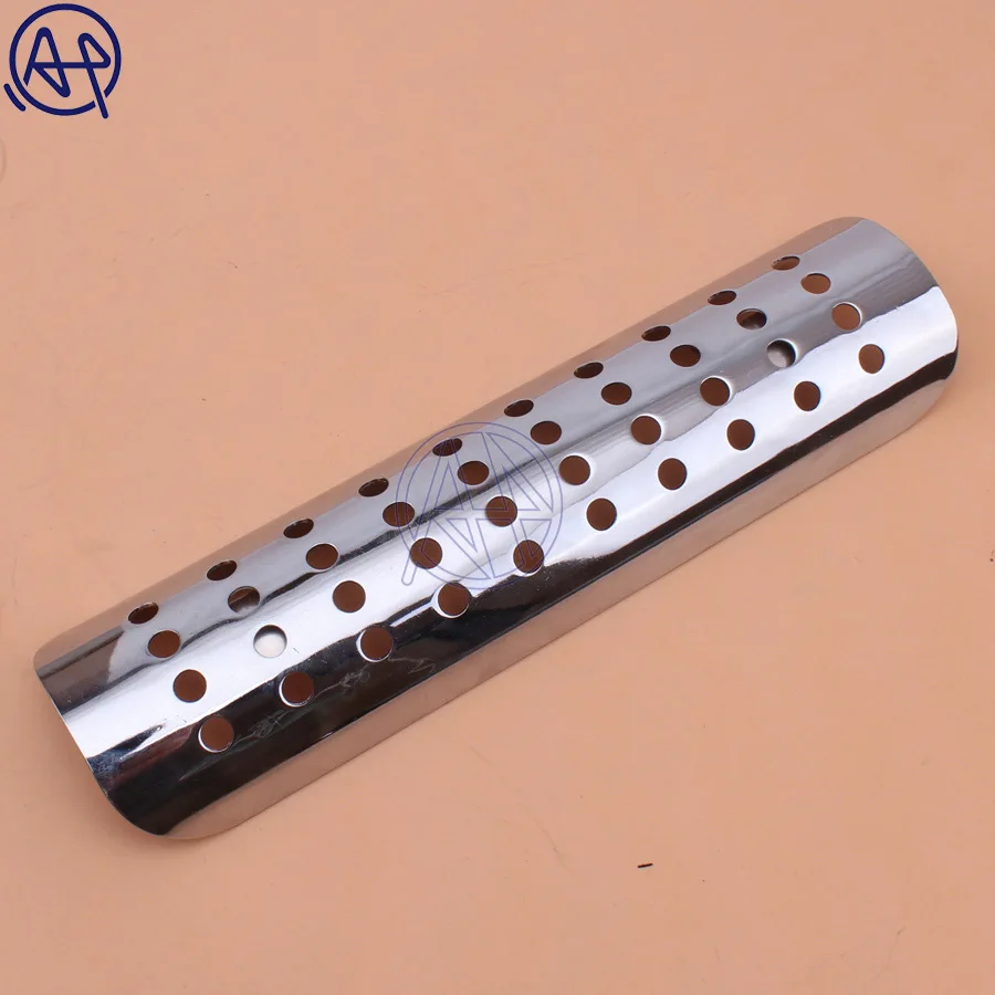 22,8 см глушитель выхлопной трубы для мотоцикла тепловой защиты крышки протектор Универсальный Для Honda Harley Chopper Cruiser черный/хром