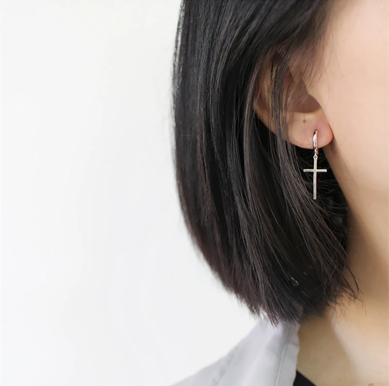 CMajor 925 серебряные серьги в форме Креста модные минималистичные индивидуальные с