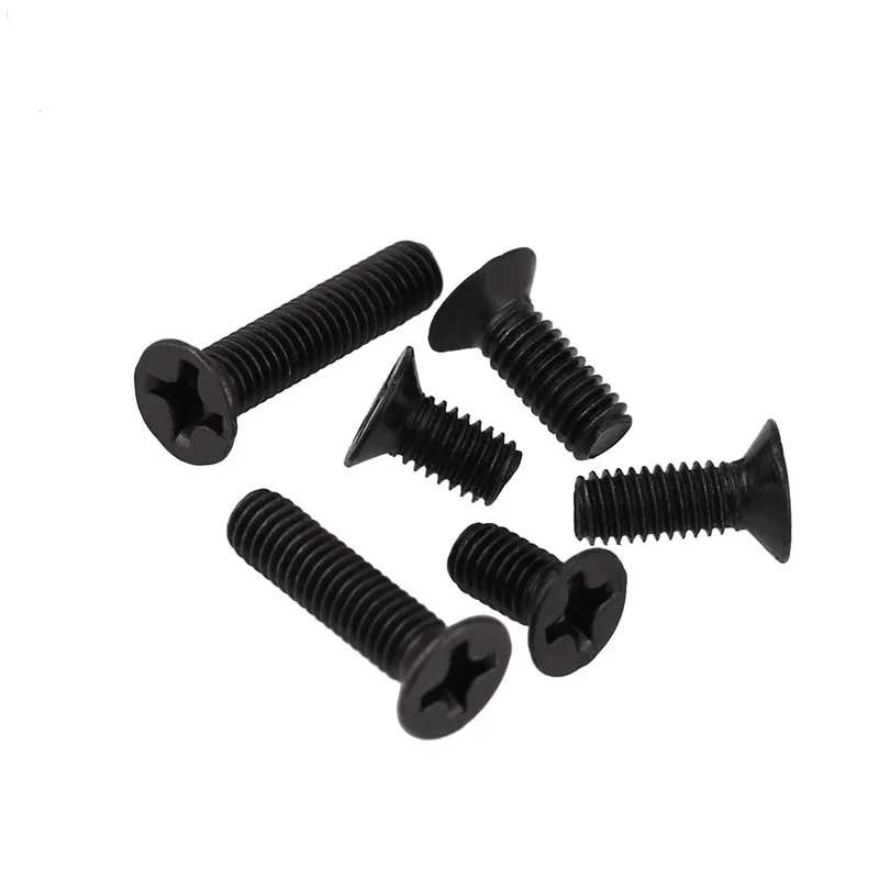 50 шт. M1 M1.2 M1.4 M1.6 M2 M2.5 M3 M4 Mini Micro DIN965 маленький черный 304 из нержавеющей Стали Phillips с