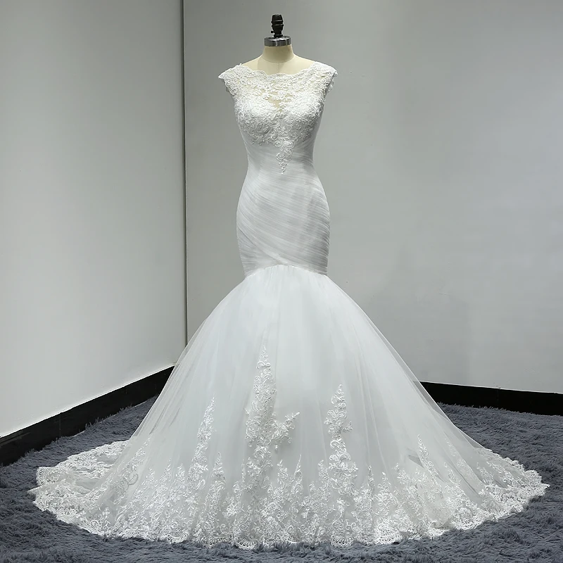 Vestidos Noiva 2020 кружевное свадебное платье русалки длинное Настоящее фото
