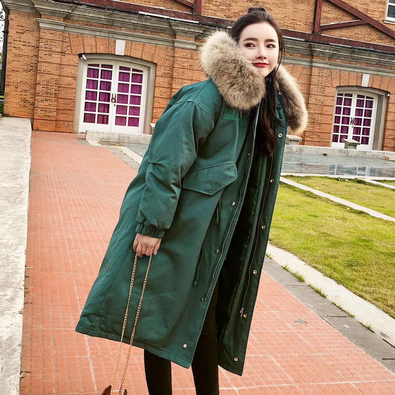 Антисезонная обработка 2018 новая Корейская версия зимние толстые хлопковые парки