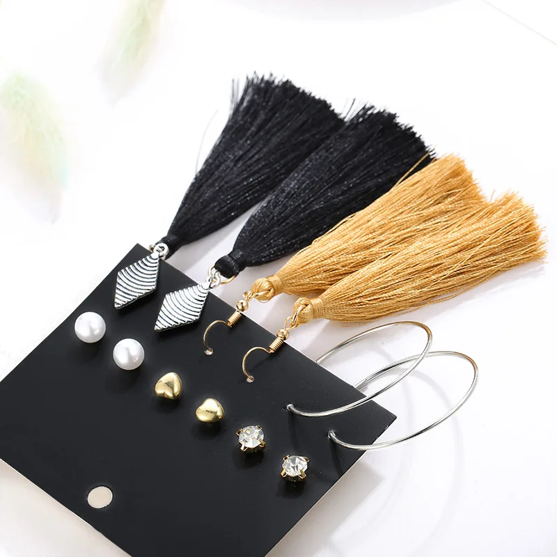 Новинка 2019 богемный дизайн 19 Длинная кисточка шпилька женское ювелирное изделие