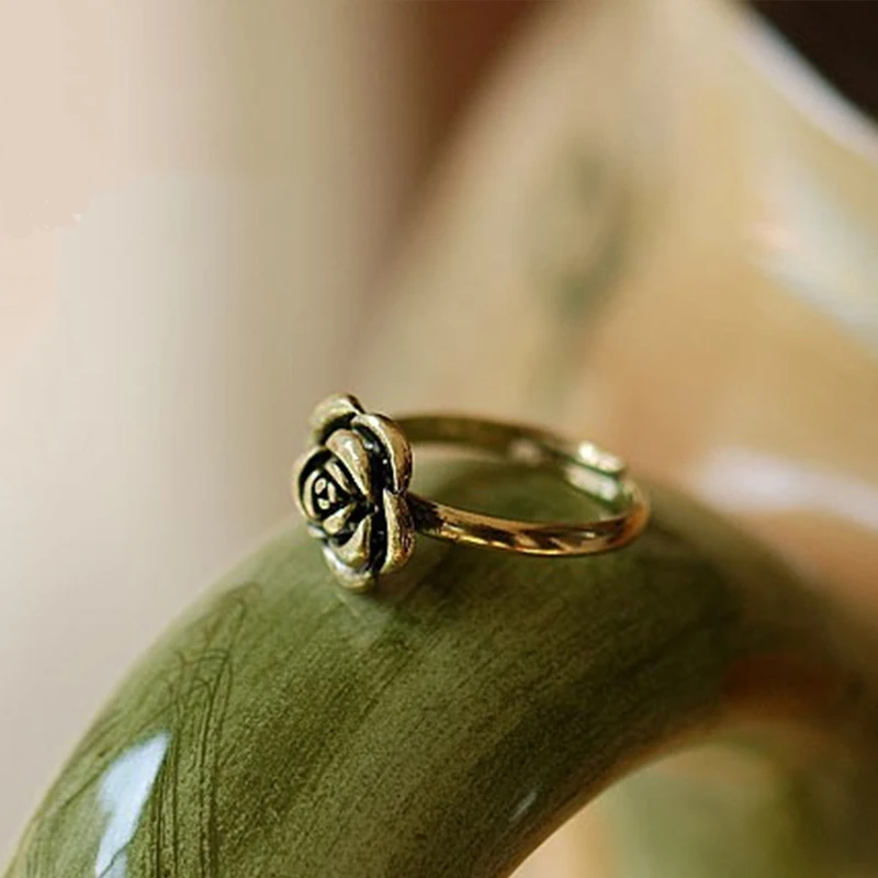 Женское кольцо в виде розы с изменяемым размером|rose ring|delicate ringring ring |