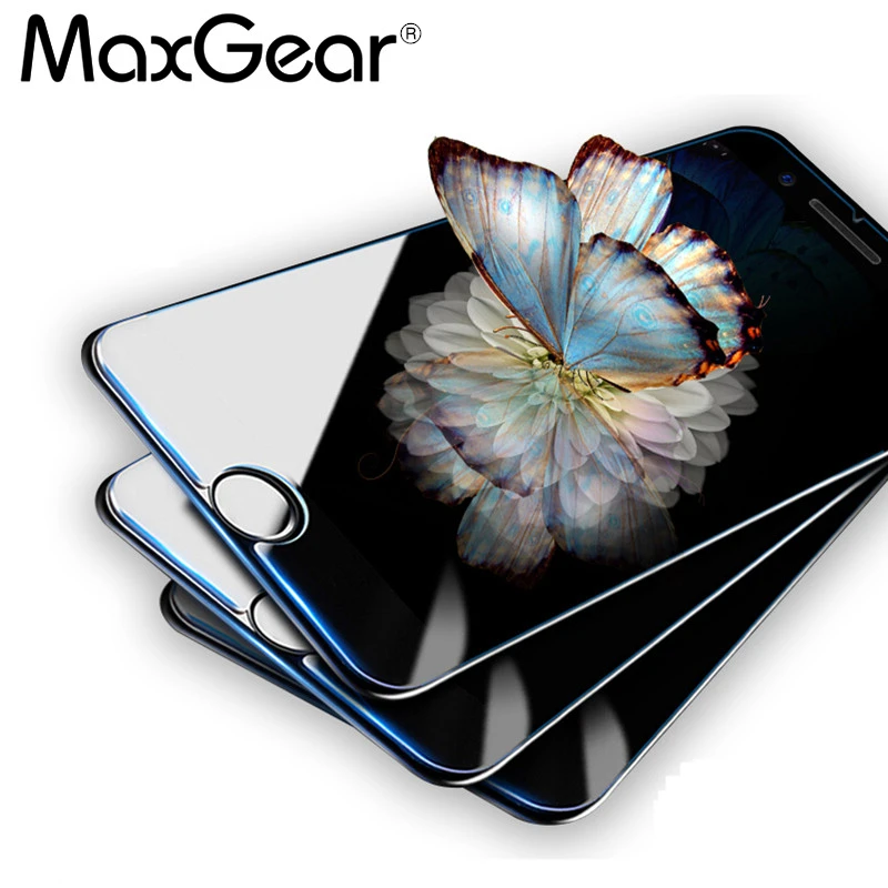 MaxGear 3 шт./лот 9H прозрачное закаленное стекло для iPhone 4 4S 6 6S 7 8 Plus 5 5S 5C SE X защитная