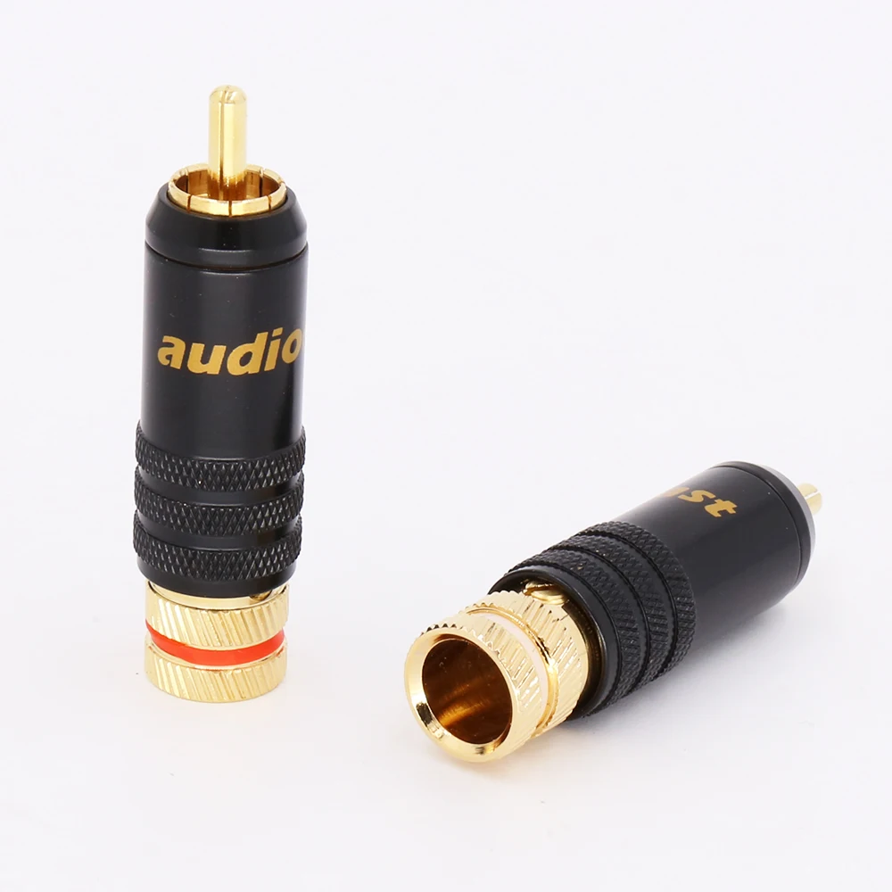 Audiocrast 4 шт 24K позолоченный RCA аудио разъем для пайки аудио/видео | Электроника