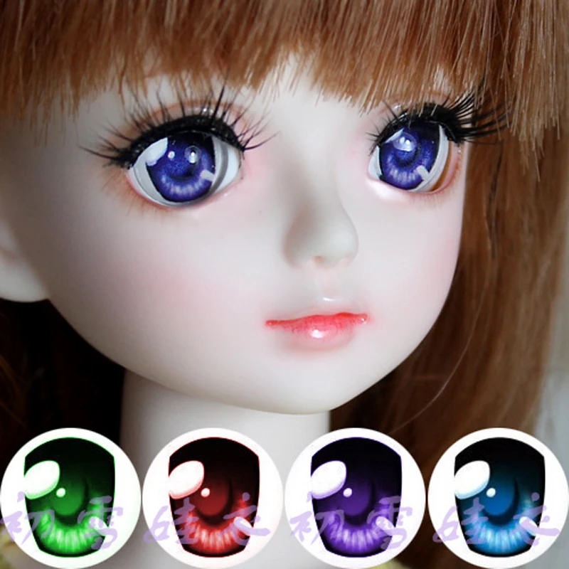 Милые 1 пара 1/6 1/3 1/4 BJD аниме глаза 14 мм 16 мм 18 мм акриловые кукольные глаза, Куклы Аксессуары игрушка в подарок