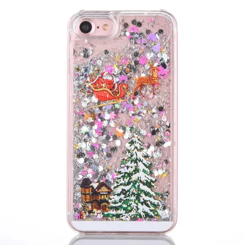 Nephy Luxury Quicksand Christmas Tree shining Liquid phone case For iPhone 6 6S Plus 7 8 X 10 Fashion Back Cover |