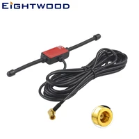 eightwood universal 433mhz dab automobile radio dipole antenna aerial glass mount smb connector for jvc pioneer kenwood alpine