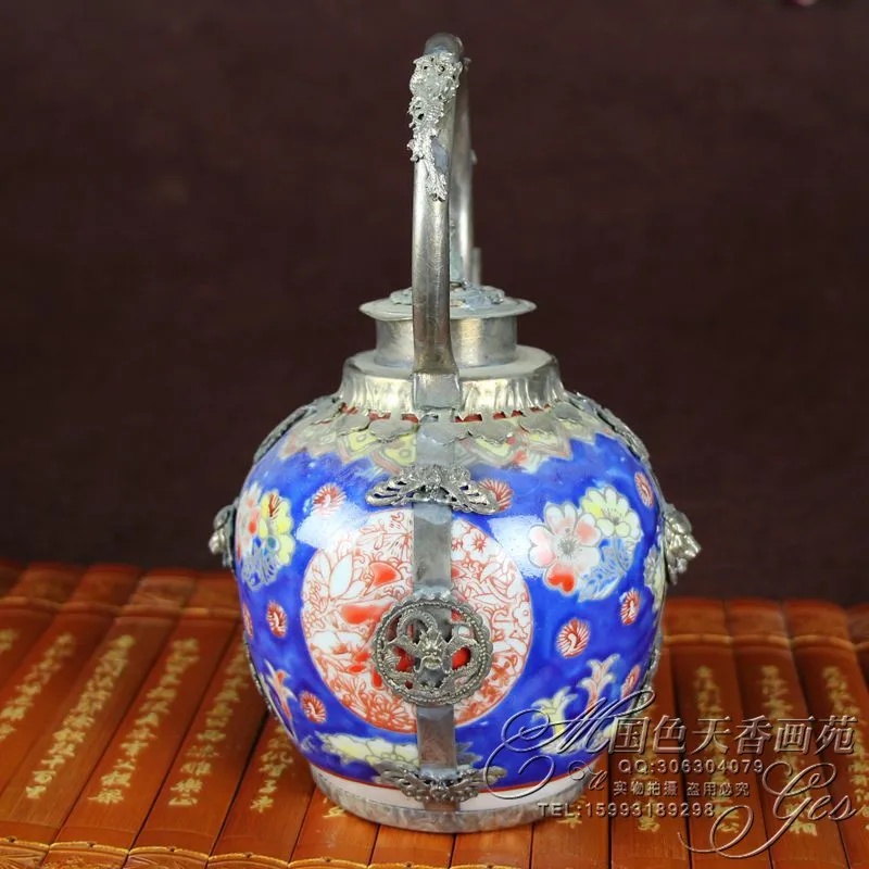 Антикварный антиквариат Китайский медный чайник | Дом и сад