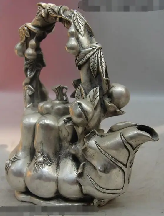 Китай (материк) Серебряная паук персик бутылки Тыква чайник в форме тыквы горшок